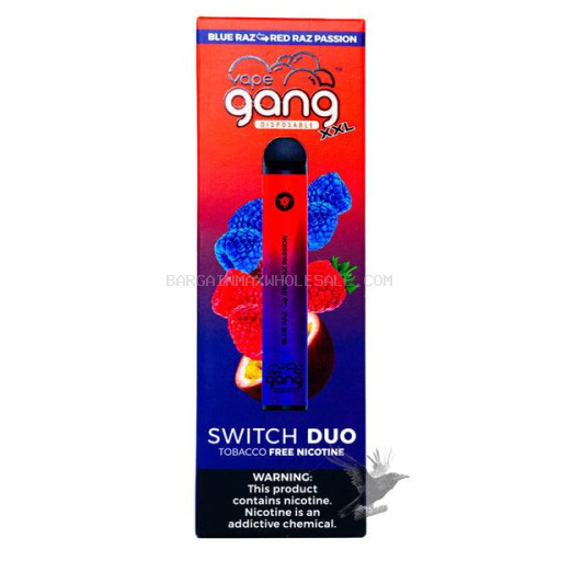 GANG XXlL SWITCH BLUE RAZ/RED RAZ PASS 6% NIC 10 CT
