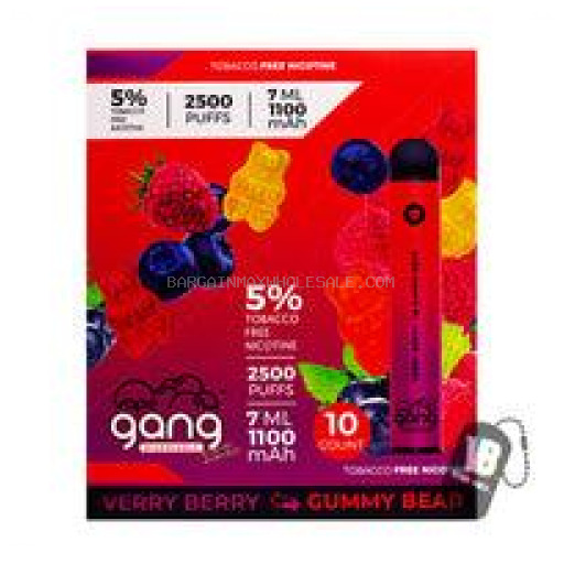 GANG XXlL SWITCH VERRY BERY/GUMMY BEAR 6% NIC 10 CT