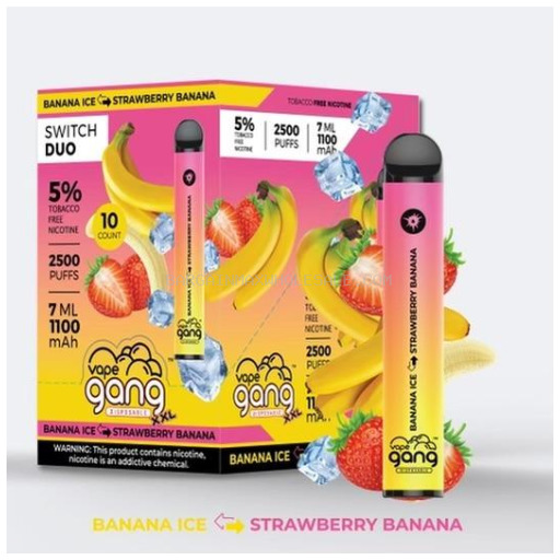GANG XXlL SWITCH BANANA ICE/STRW BANANA 6% NIC 10 CT