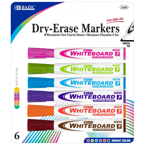 BAZIC DRY-ERASE MARKER 6 CT