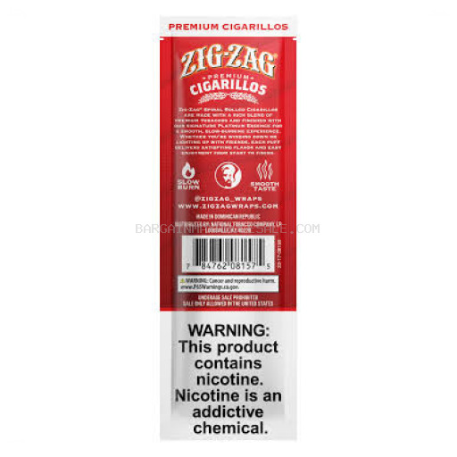 ZIG-ZAG PREMIUM SWEET CIGARILLOS 15 PK