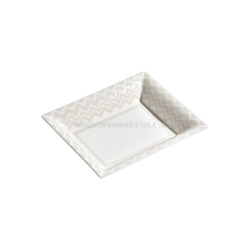 ZIG-ZAG TRAY WHITE LARGE 1 CT