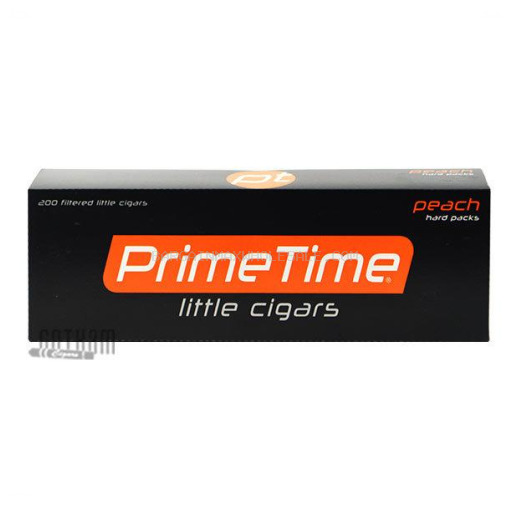 PRIME TIME LIT CIG PEACH 10/20 PK