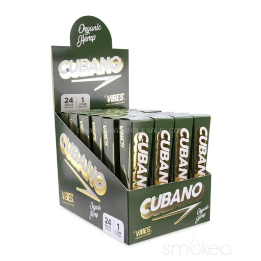 810055138968 VIBES ORGANIC HEMP CONES CUBANO 24 CT - Image 1