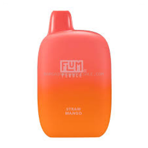 FLUM STRAW MANGO 6K 5% NIC 10 CT
