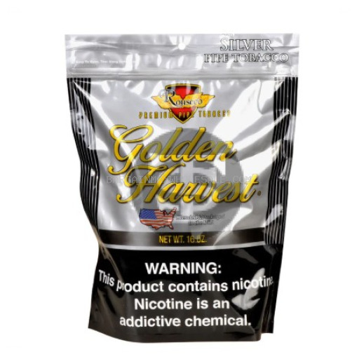 GOLDEN HARVEST PIPE TOB 16 OZ SILVER
