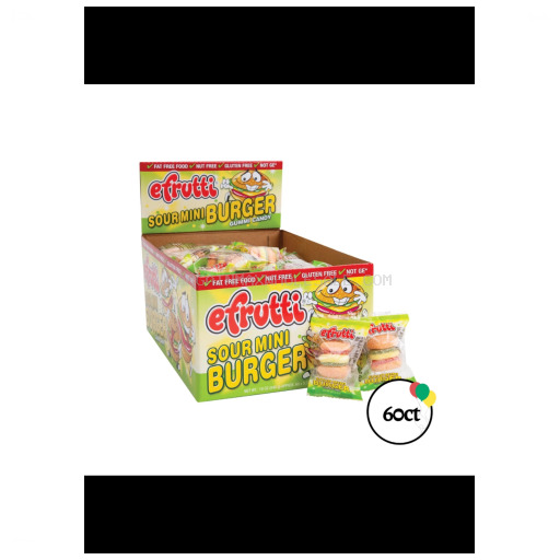 E-FRUIT GUMMY BURGER SOUR 60 CT