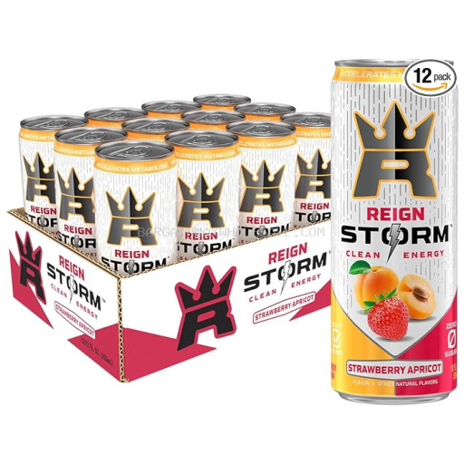 REIGN STORM STRAW APRICOT 12/12 OZ