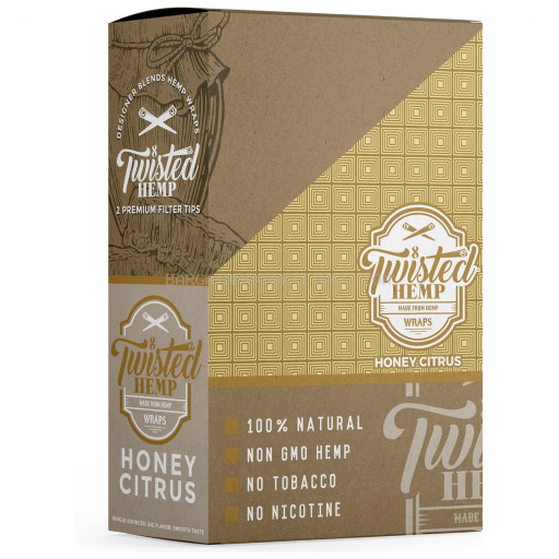 TWISTED HEMP WRAP HONEY CITRUS 2/15 CT