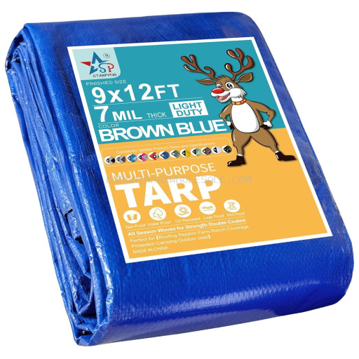 TARPAULIN BLUE 9X12