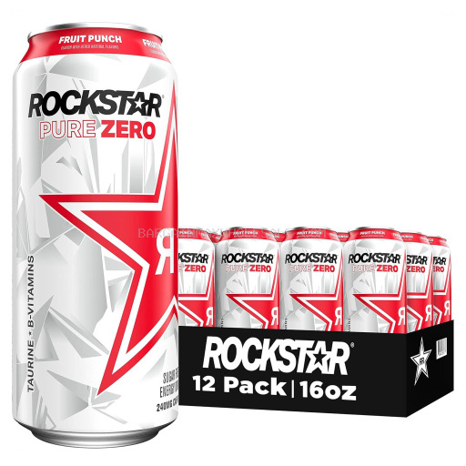 ROCKSTAR ENERGY PUER ZERO FRUIT 12/16 OZ