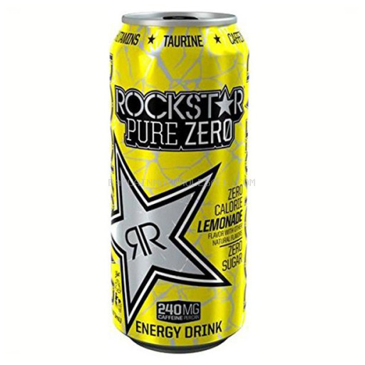 ROCKSTAR PURE ZERO LEMONADE 24/16 OZ