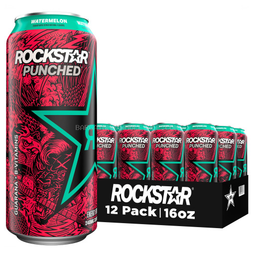 ROCKSTAR ENERGY PUNCHED MELON 12/16 OZ
