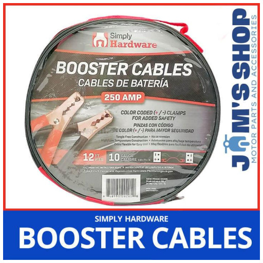 SIMPLY HARDWARE BOOSTER CABLES 250 AMP/12 FT