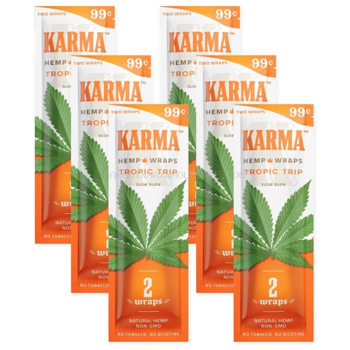 KARMA HEMP WRAPS TROPICAL TRIP 2/99C 25 CT