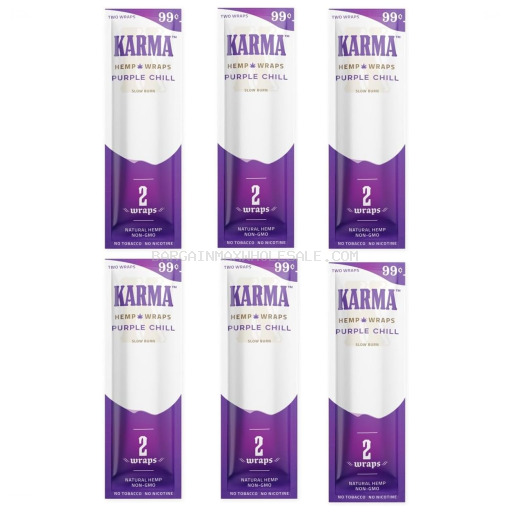KARMA HEMP WRAPS PURPLE CHILL 2/99C 25 CT