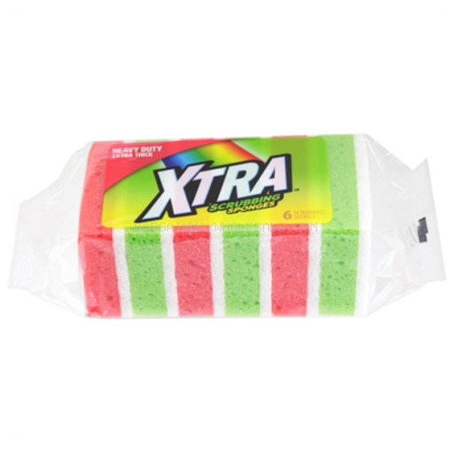 XTRA 6PK SCRUBBING SPONGES 12CT