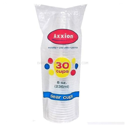 AXXION CLEAR CUPS 36/30CUPS 8 OZ