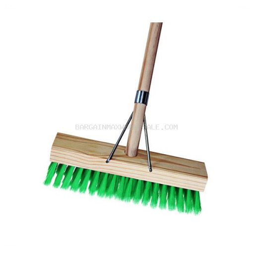 BROOM MEGA SWEEPER W/WOOD HANDLE