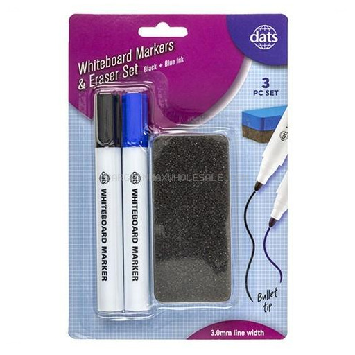 MARKER W/ERASER 3PC