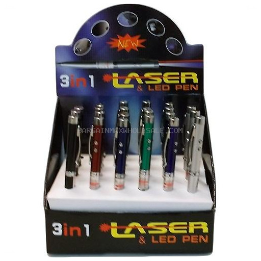 3IN1 LASER & LED PEN 24 CT