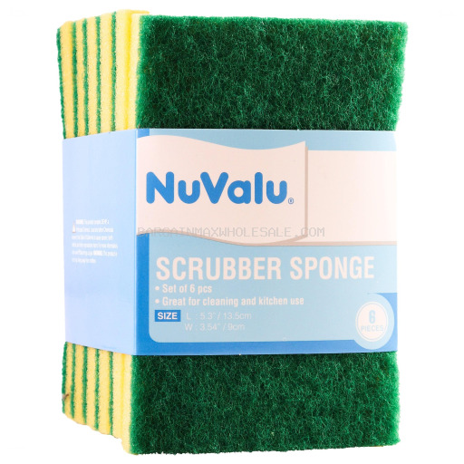 NUVALU SCRUBBER GALVANIZED 6CT