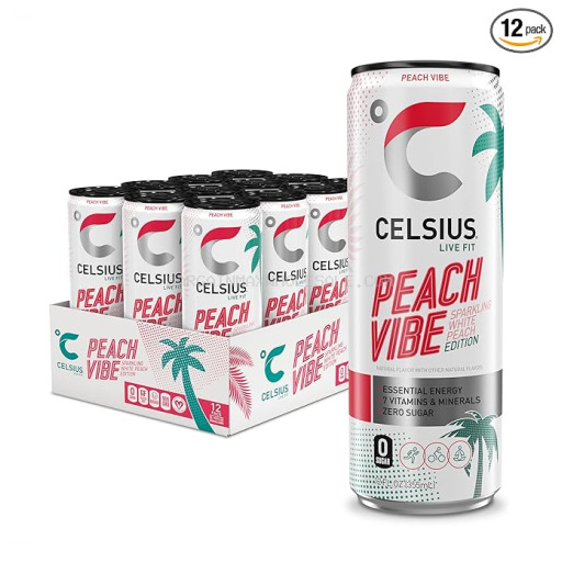 CELSIUS PEACH VIBE 12/12OZ