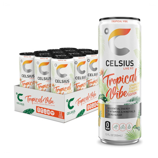 CELSIUS TROP VIBE 12/12OZ