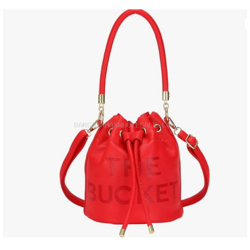 ORANGE RED BUCKET BAG