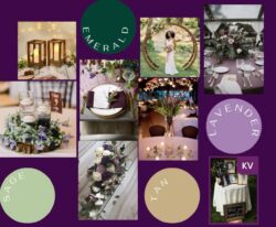 Fall wedding with plum purple and lavender accents at Prairie Oak Lodge in Marion Iowa