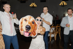 Agustina and Logan's pink wildflower wedding at Bella Sala in Tiffin Iowa