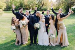 Sophisticated wedding celebration with clean lines and elegant decor in Batavia Illinois