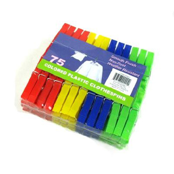 Multi-Color Plastic Clothespins (100-Pack)