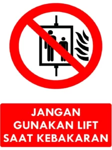 Jangan Gunakan Lift Saat Kebakaran