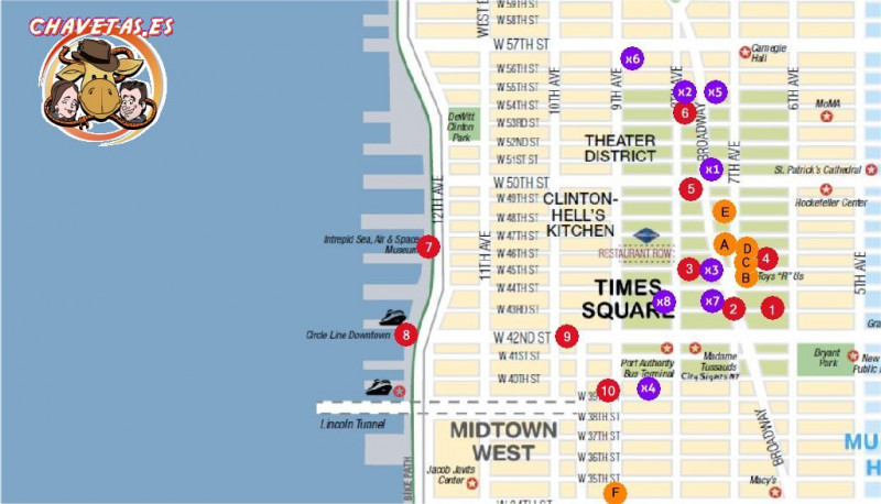 Times Square neighborhood map - Padeye