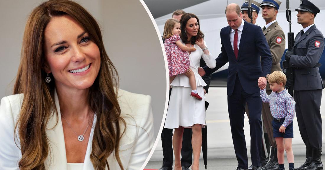 Kate Middleton nimmt keinen Privatflug in Anspruch, sondern bucht einen Linienflug, um Queen Elizabeth II. auf dem Land zu besuchen (Fotomontag).