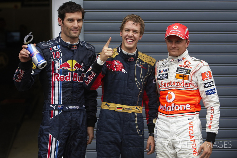 Pole de Sebastian Vettel, Toro Rosso, Mark Webber, Red Bull Racing, Heikki Kovalainen, McLaren