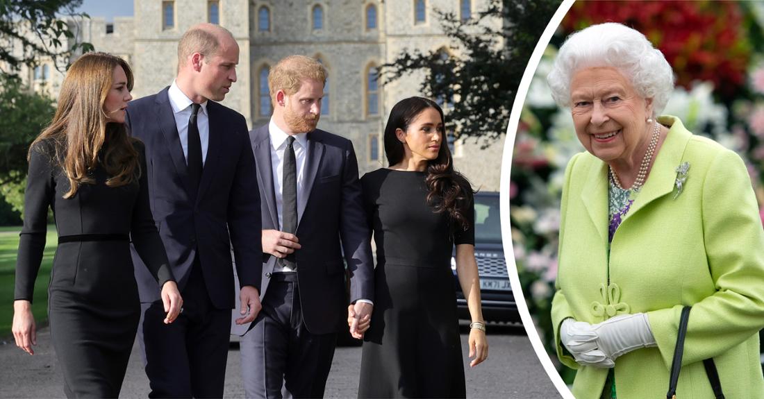 Die große Trauer um Queen Elizabeth II. vereint sie: William und Kate und Harry und Meghan haben in den vergangenen Tage gemeinsame Momente des Abschieds geteilt. (Fotomontage)
