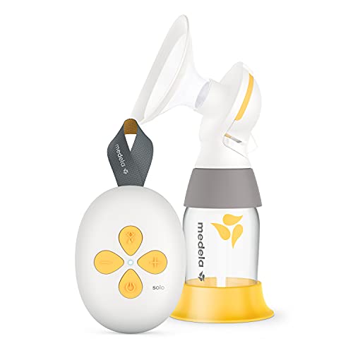 31crtjrbqcs-_sl500_ Medela Solo - Sacaleches eléctrico, notablemente más silencioso, recargable por USB, con protector mamario PersonalFit Flex y tecnología Medela de extracción en 2 fases, Blanco (101041608)