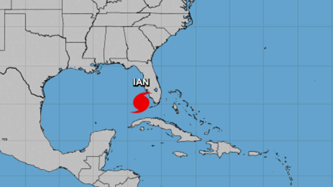 Hurrikan „Ian“ steuert auf die Westküste Floridas zu. Seine aktuelle Zugbahn hat sich leicht verändert, doch das macht ihn nicht weniger gefährlich.