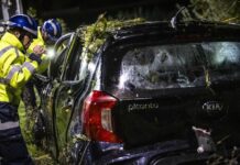 Drama in den Niederlanden: Die Polizei bergen das Unglücks-Auto aus dem Gewässer.