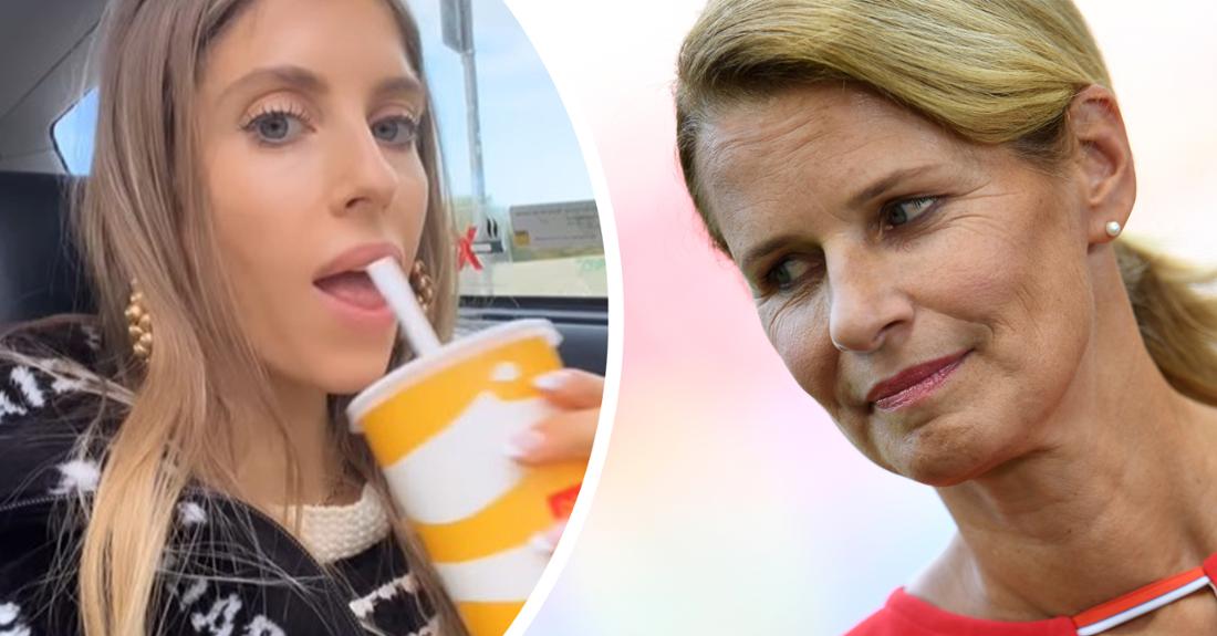 30106699-photo collage-cathy-hummels-with-coke-cup-in-the-car-and-katrin-mueller-hohenstein-3aawilske0bg Fotocollage: Cathy Hummels mit Colabecher im Auto und Katrin Müller-Hohenstein.