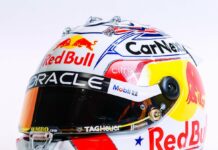 Casco de Max Verstappen, Red Bull, Austin