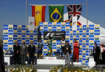 Podio: ganador de la carrera Felipe Massa y campeón del mundo 2006, segundo lugar Fernando Alonso y