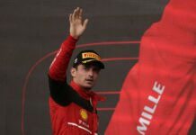 Podio: tercer lugar Charles Leclerc, Ferrari