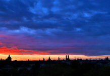 Abendhimmel über München Wetter