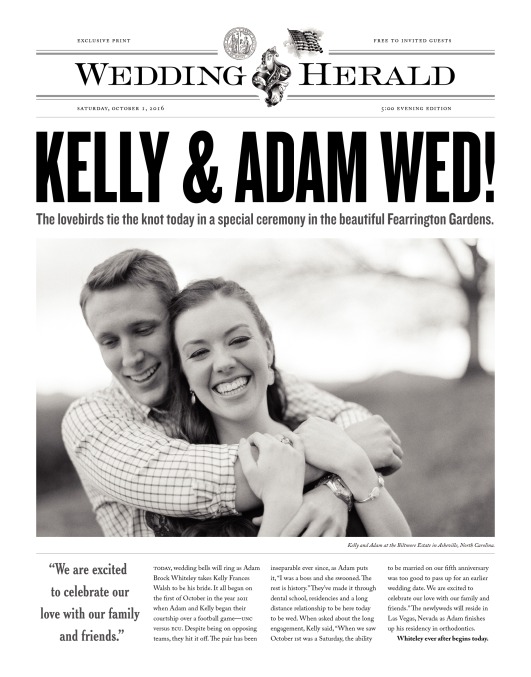 Wedding and Anniversary Newspapers Print and Digital MakeMyNewspaper