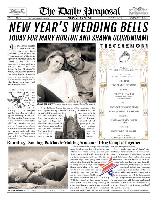 8 Newspaper Wedding Announcement Template Template Monster