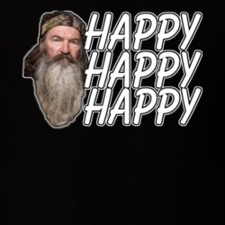 Duck Dynasty Happy Black T Shirt