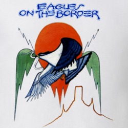Tee Eagles On The Border Rock Metal Band Music White T-Shirt Size S - 